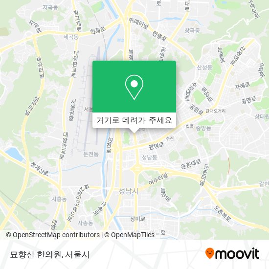 묘향산 한의원 지도