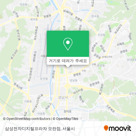 삼성전자디지털프라자 모란점 지도