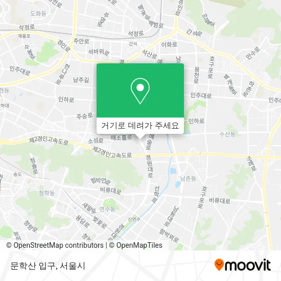 문학산 입구 지도