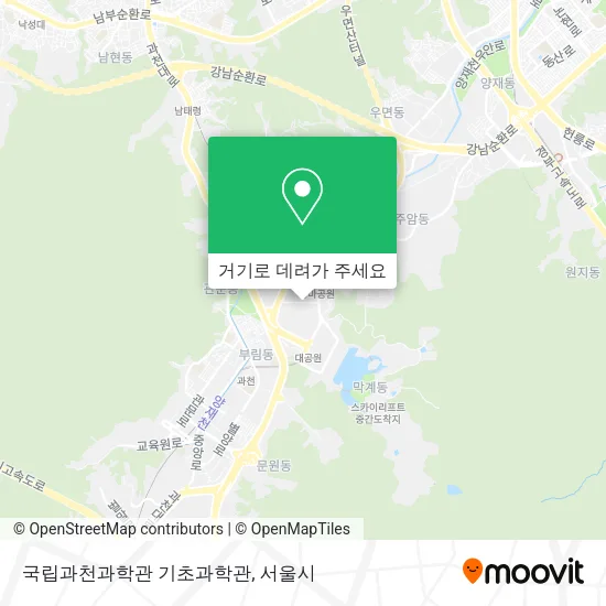 국립과천과학관 기초과학관 지도