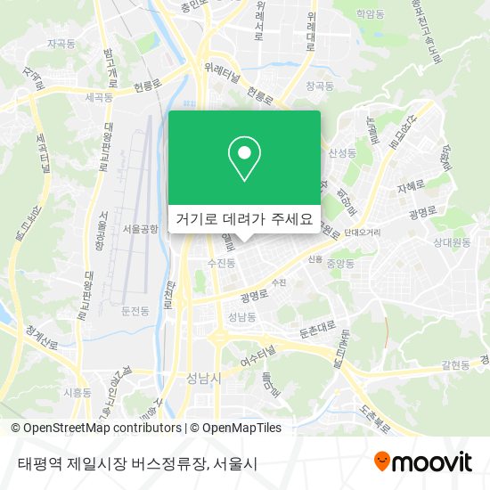 태평역 제일시장 버스정류장 지도