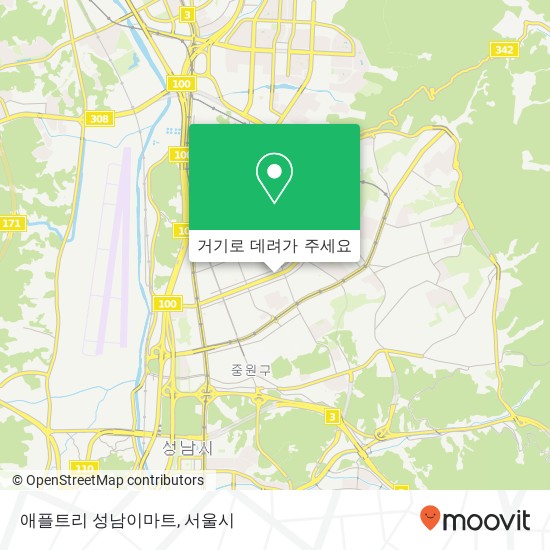 애플트리 성남이마트 지도