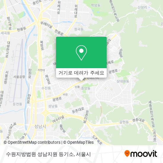 수원지방법원 성남지원 등기소 지도