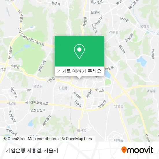 기업은행 시흥점 지도