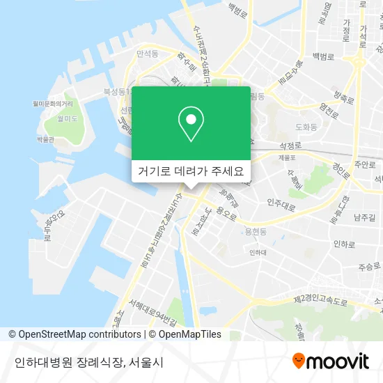 인하대병원 장례식장 지도