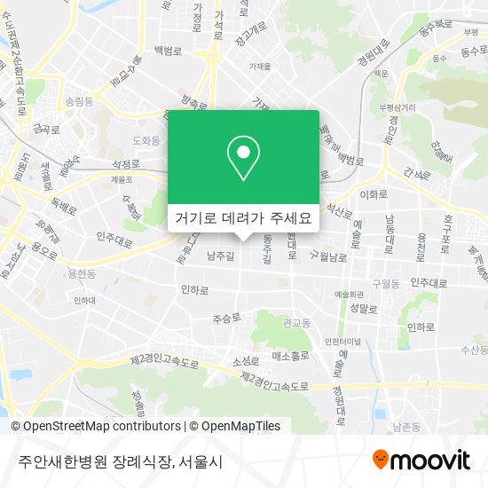 주안새한병원 장례식장 지도