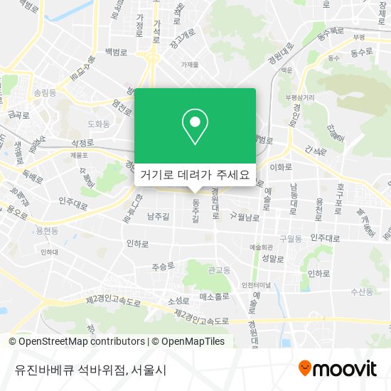유진바베큐 석바위점 지도
