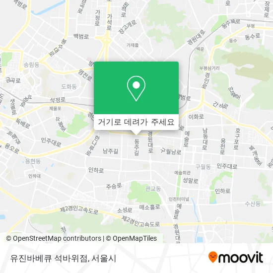 유진바베큐 석바위점 지도
