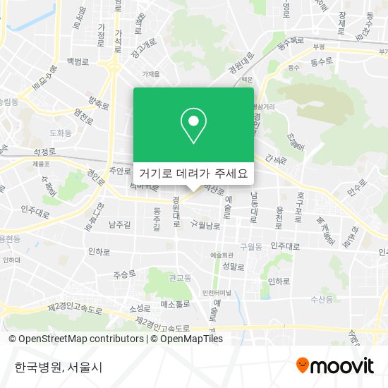 한국병원 지도