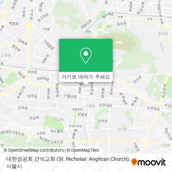 대한성공회 간석교회 (St. Nicholas' Anglican Church) 지도