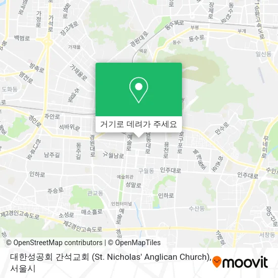 대한성공회 간석교회 (St. Nicholas' Anglican Church) 지도