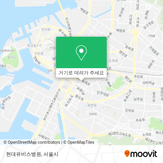 현대유비스병원 지도