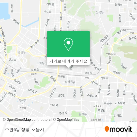 주안5동 성당 지도