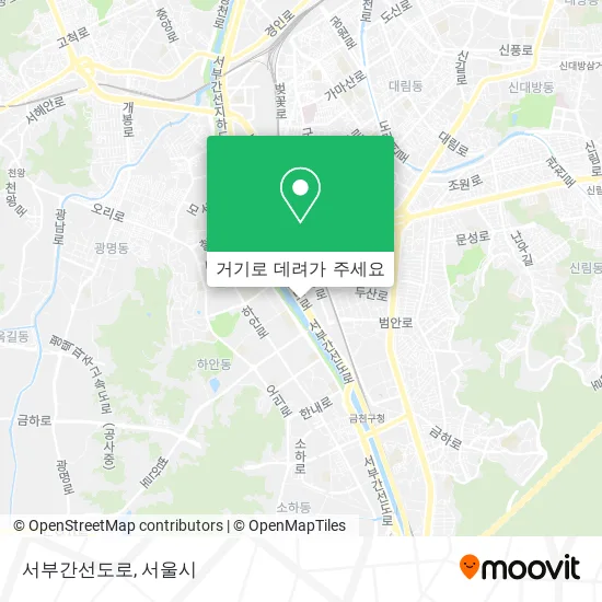 서부간선도로 지도
