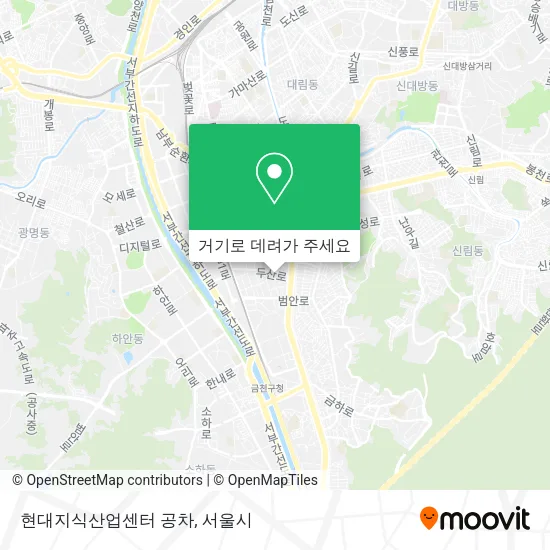 현대지식산업센터 공차 지도