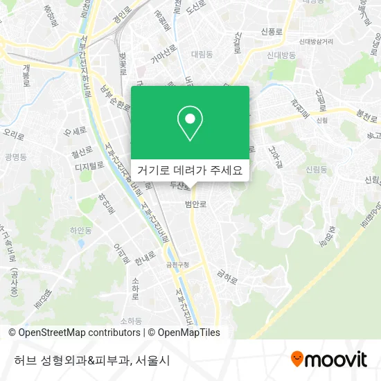 허브 성형외과&피부과 지도