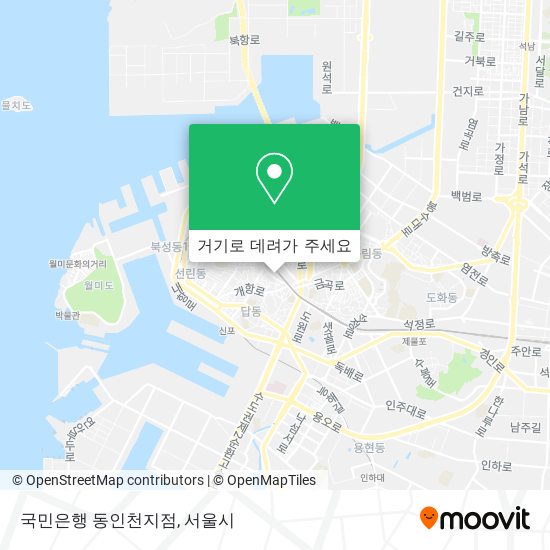 국민은행 동인천지점 지도