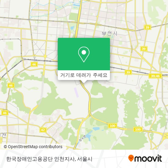 한국장애인고용공단 인천지사 지도