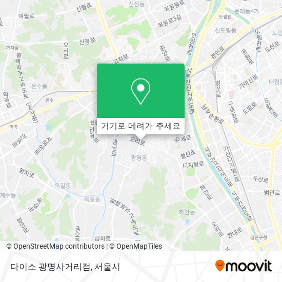 다이소 광명사거리점 지도