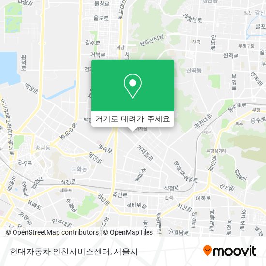 현대자동차 인천서비스센터 지도