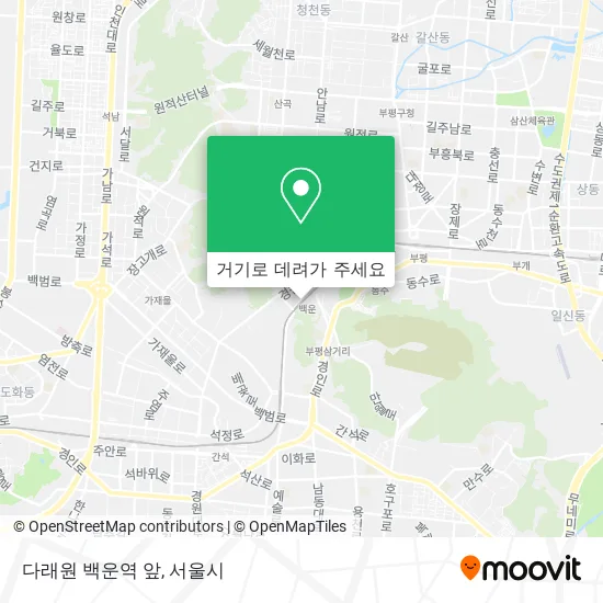 다래원 백운역 앞 지도