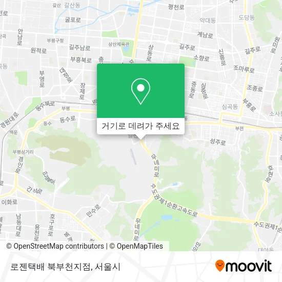 로젠택배 북부천지점 지도