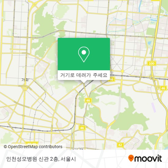 인천성모병원 신관 2층 지도