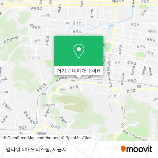 엠타워 5차 오피스텔 지도