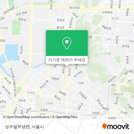 성우열무냉면 지도