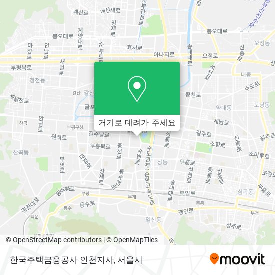 한국주택금융공사 인천지사 지도
