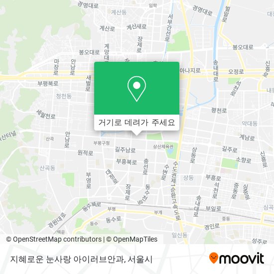 지혜로운 눈사랑 아이러브안과 지도