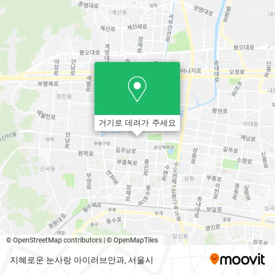 지혜로운 눈사랑 아이러브안과 지도