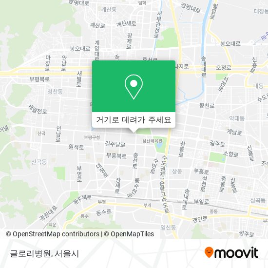글로리병원 지도
