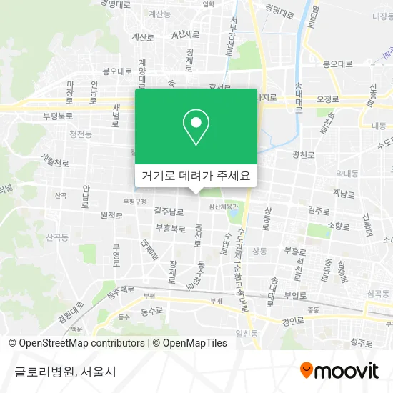 글로리병원 지도