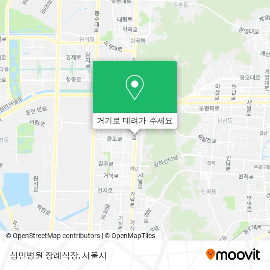 성민병원 장례식장 지도