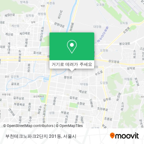부천테크노파크2단지 201동 지도