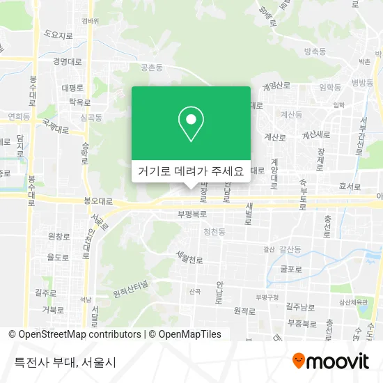 특전사 부대 지도