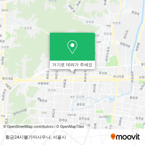 황금24시불가마사우나 지도
