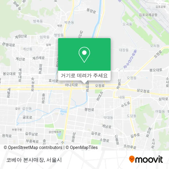 코베아 본사매장 지도