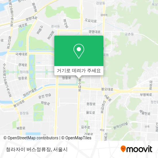청라자이 버스정류장 지도