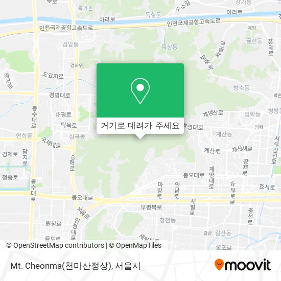 Mt. Cheonma(천마산정상) 지도