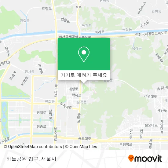 하늘공원 입구 지도