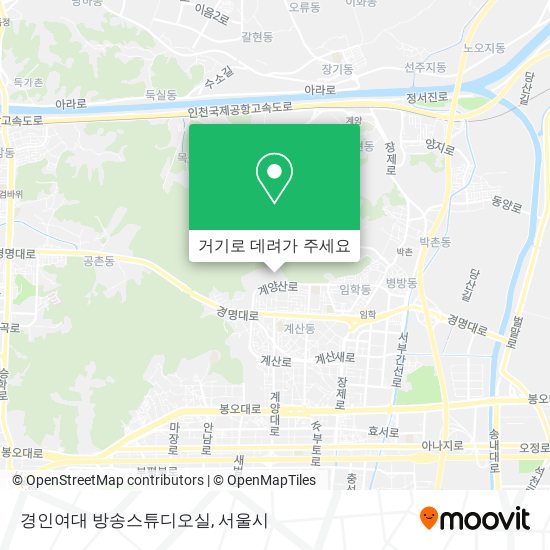 경인여대 방송스튜디오실 지도