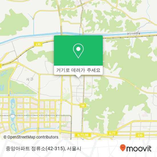 중앙아파트 정류소(42-315) 지도