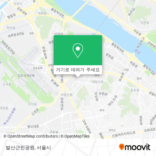 발산근린공원 지도