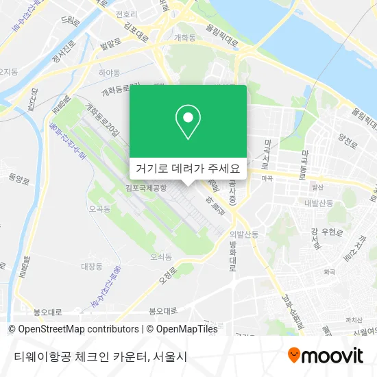 티웨이항공 체크인 카운터 지도