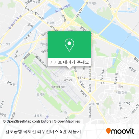 김포공항 국제선 리무진버스 6번 지도