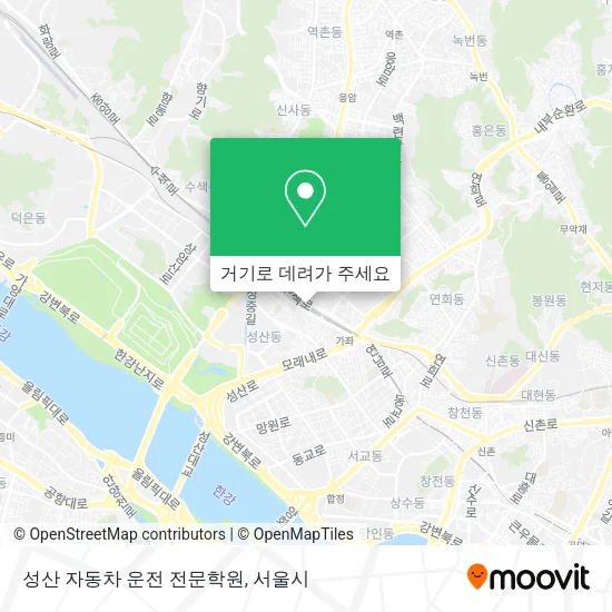 성산 자동차 운전 전문학원 지도