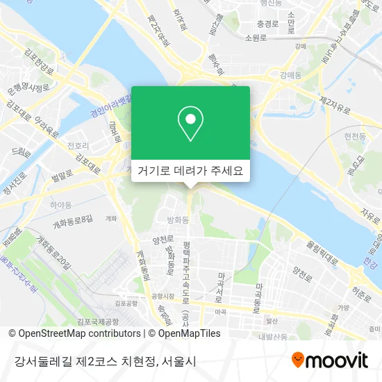 강서둘레길 제2코스 치현정 지도