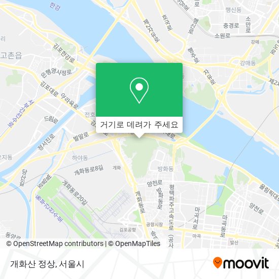 개화산 정상 지도